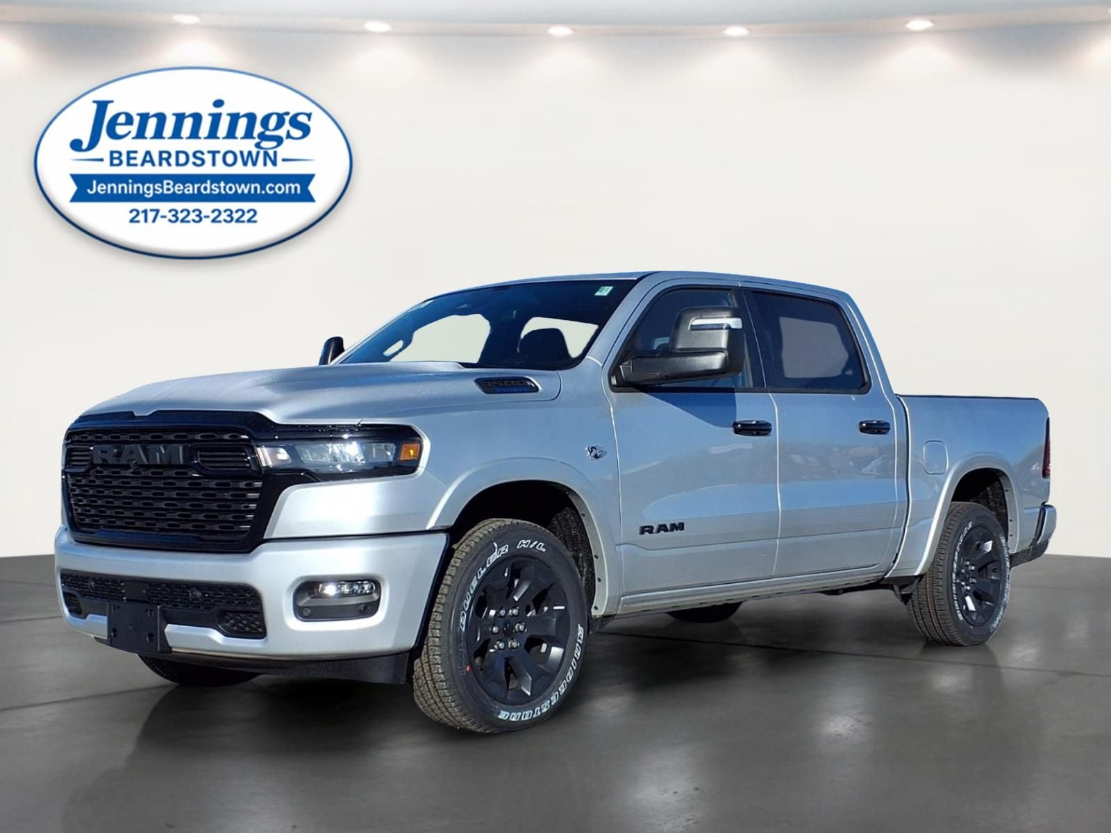 2026 RAM Ram 1500 RAM 1500 BIG HORN CREW CAB 4X4 5'7' BOX in Silver Zynith Exterior Paint — front three-quarter view