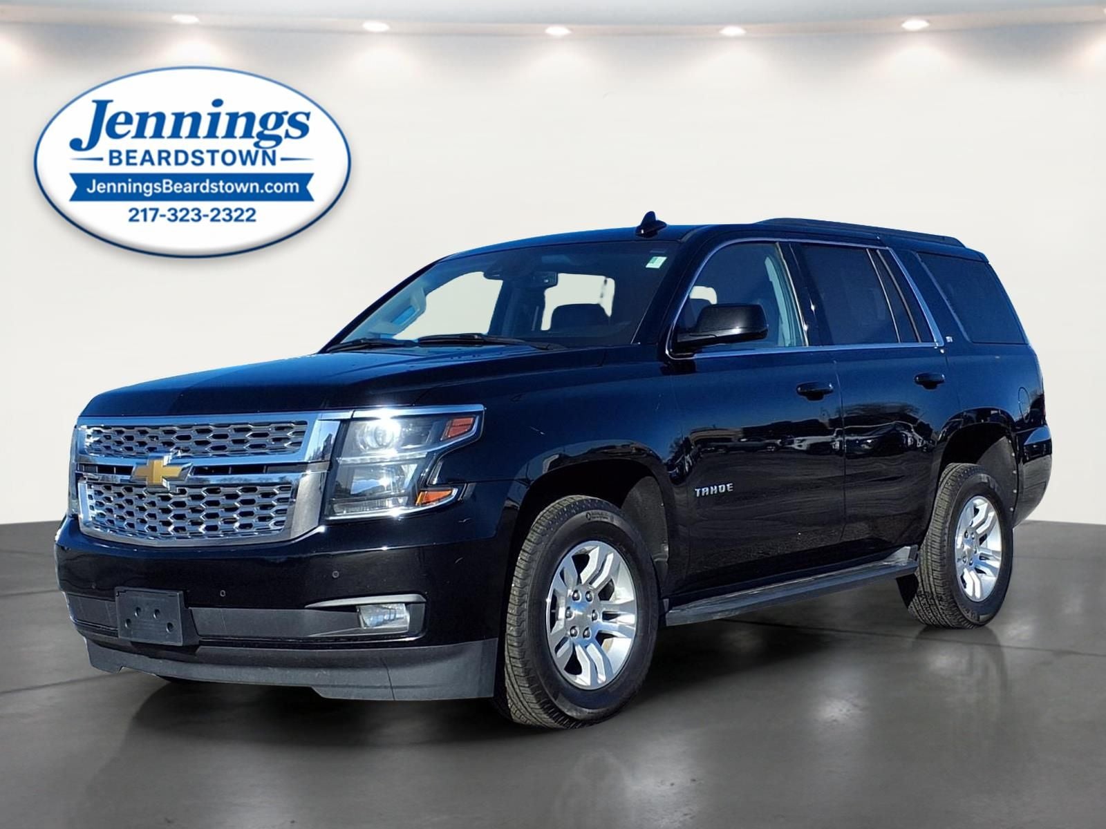 2018 Chevrolet Tahoe LT in Black — front three-quarter view
