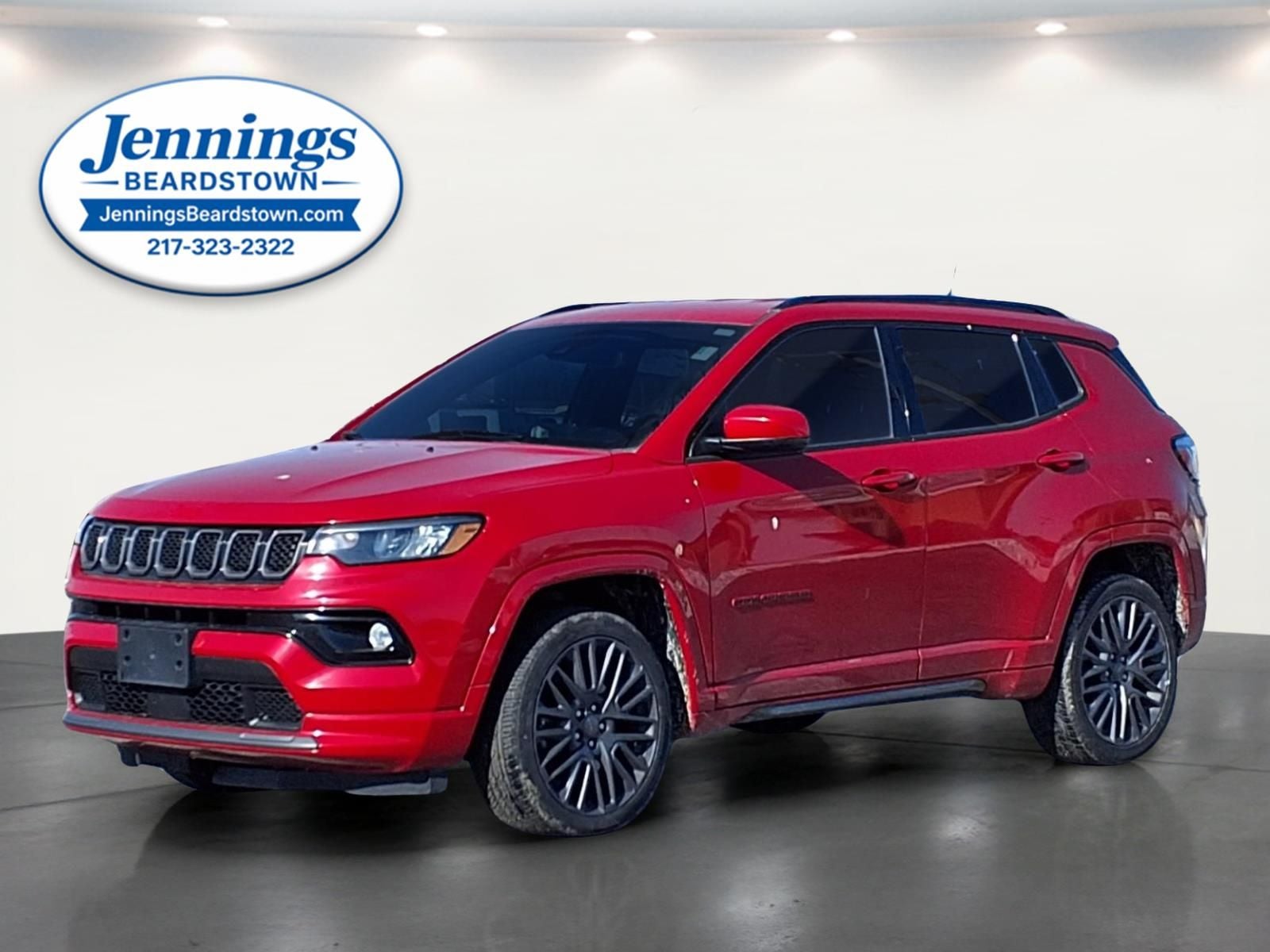 2023 Jeep Compass (RED) Edition 4x4 in Redline Pearlcoat — front three-quarter view