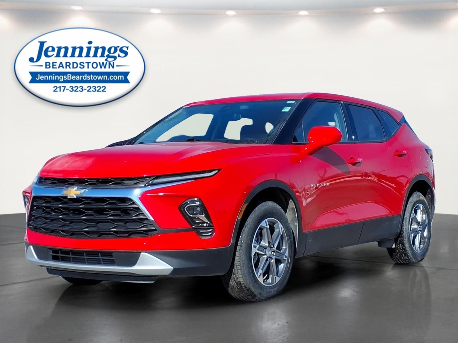 2023 Chevrolet Blazer FWD 2LT in Red Hot — front three-quarter view