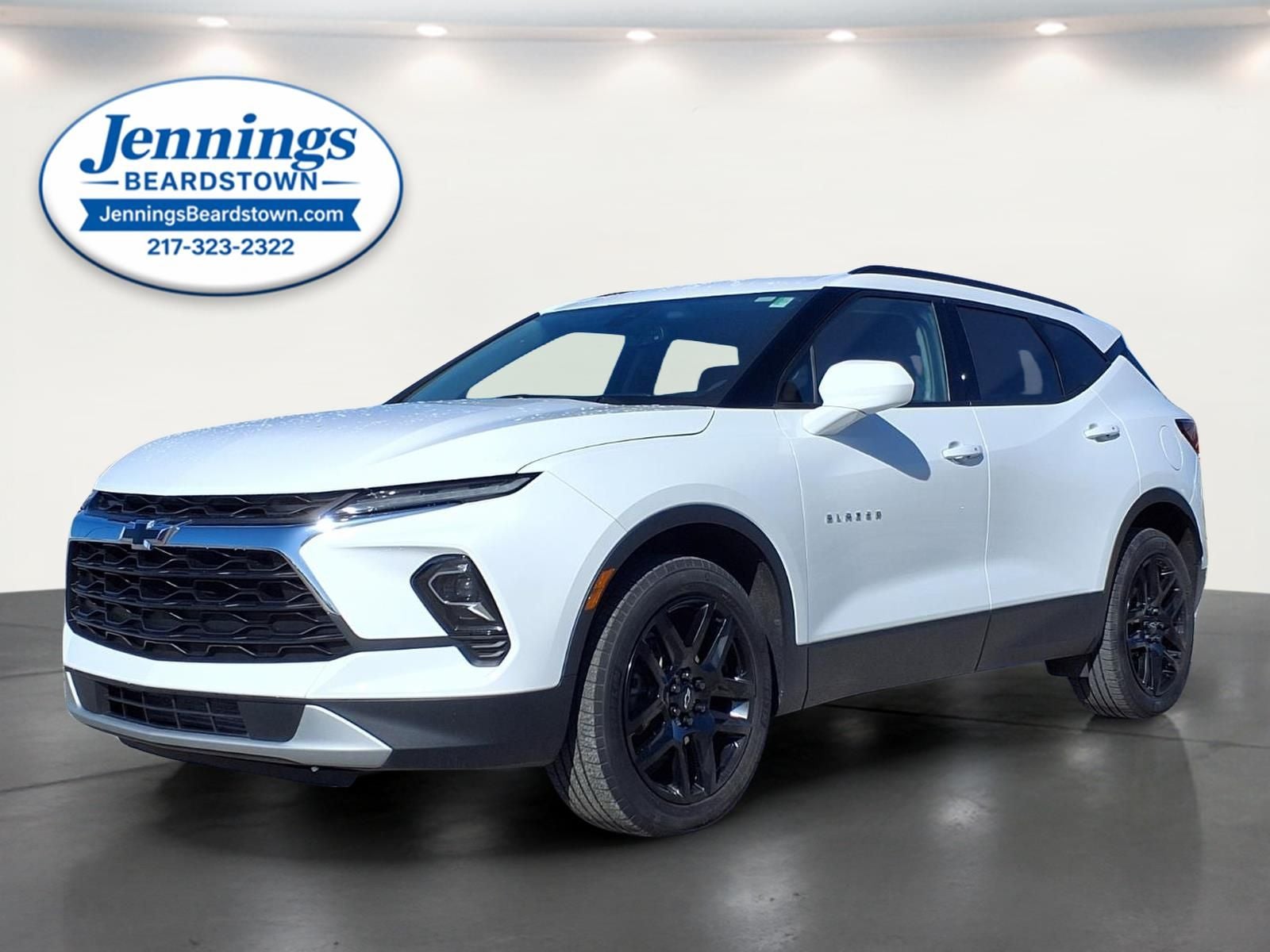 2023 Chevrolet Blazer AWD 2LT in Summit White — front three-quarter view