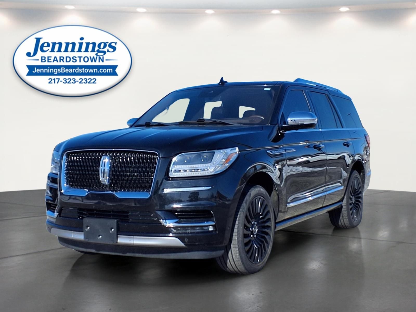 2021 Lincoln Navigator Black Label in Infinite Black — front three-quarter view