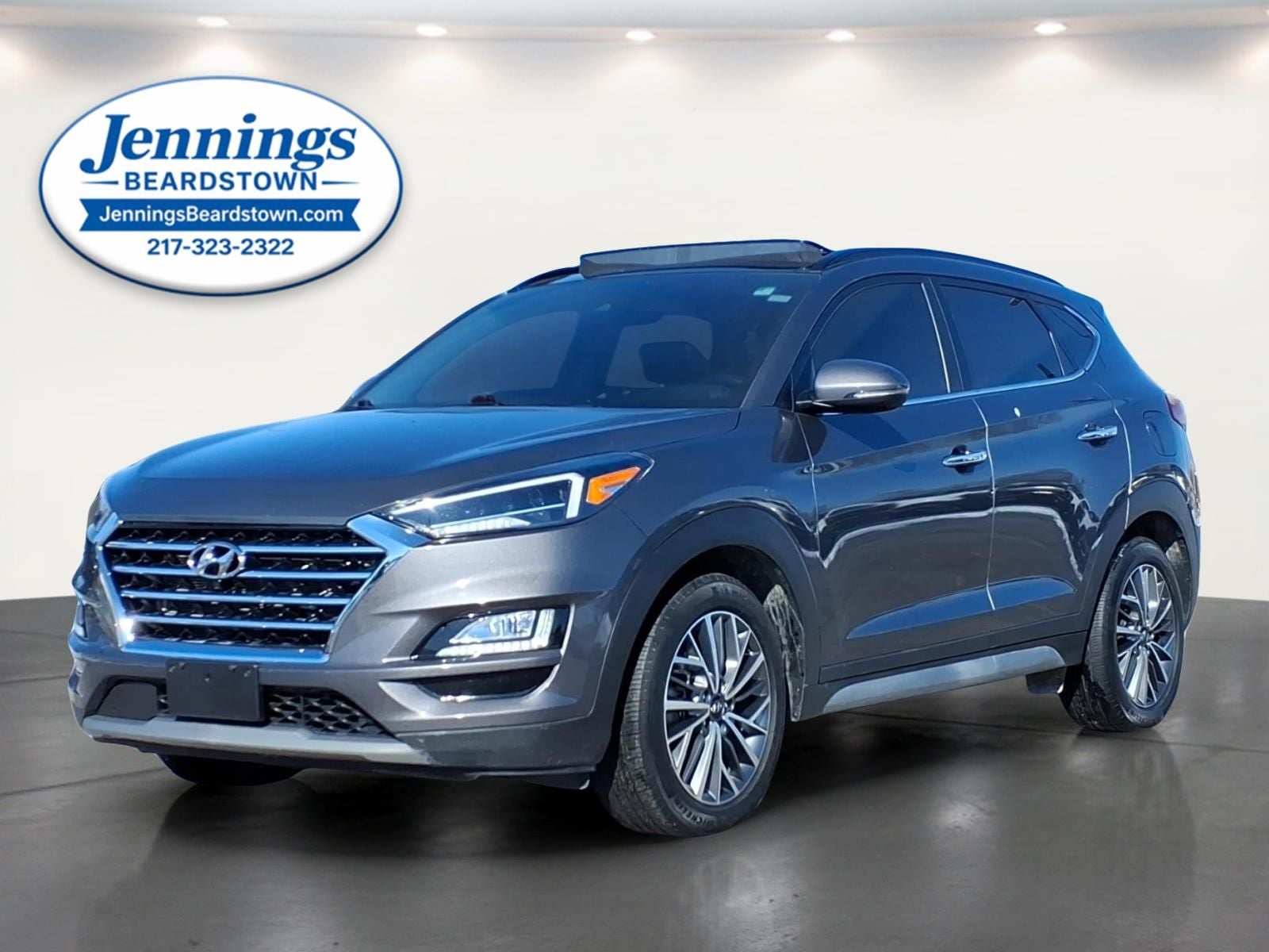 2020 Hyundai Tucson Ultimate in Magnetic Force — front three-quarter view